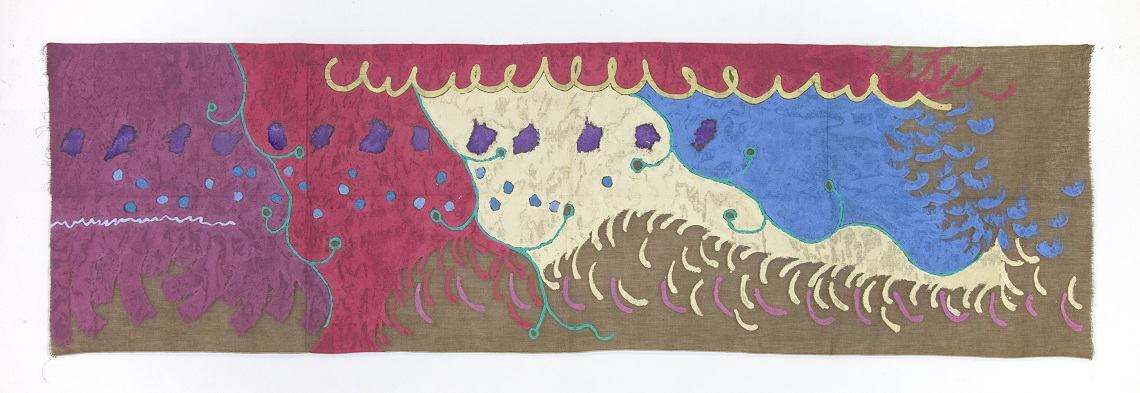 Giorgio Griffa, Matisseria n.2, 1984, acrylic on canvas, 116×390 cm_ Foto Federico Rizzo, courtesy Fondazione Giorgio Griffa Matisseria n.2, 1984, acrylic on canvas, 116x390 cm_ Foto Federico Rizzo, courtesy Fondazione Giorgio Griffa